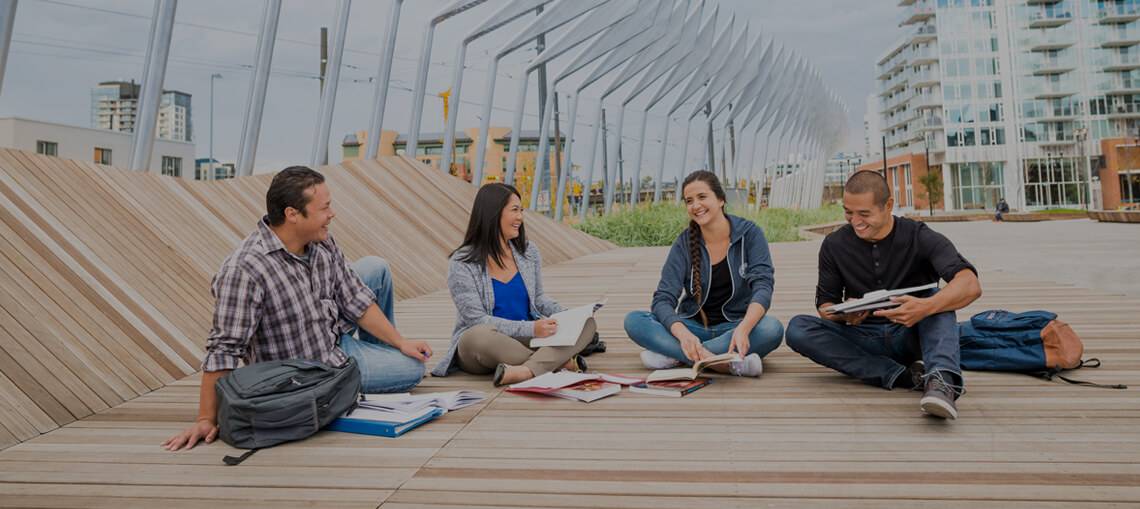 Learners studying in East Village