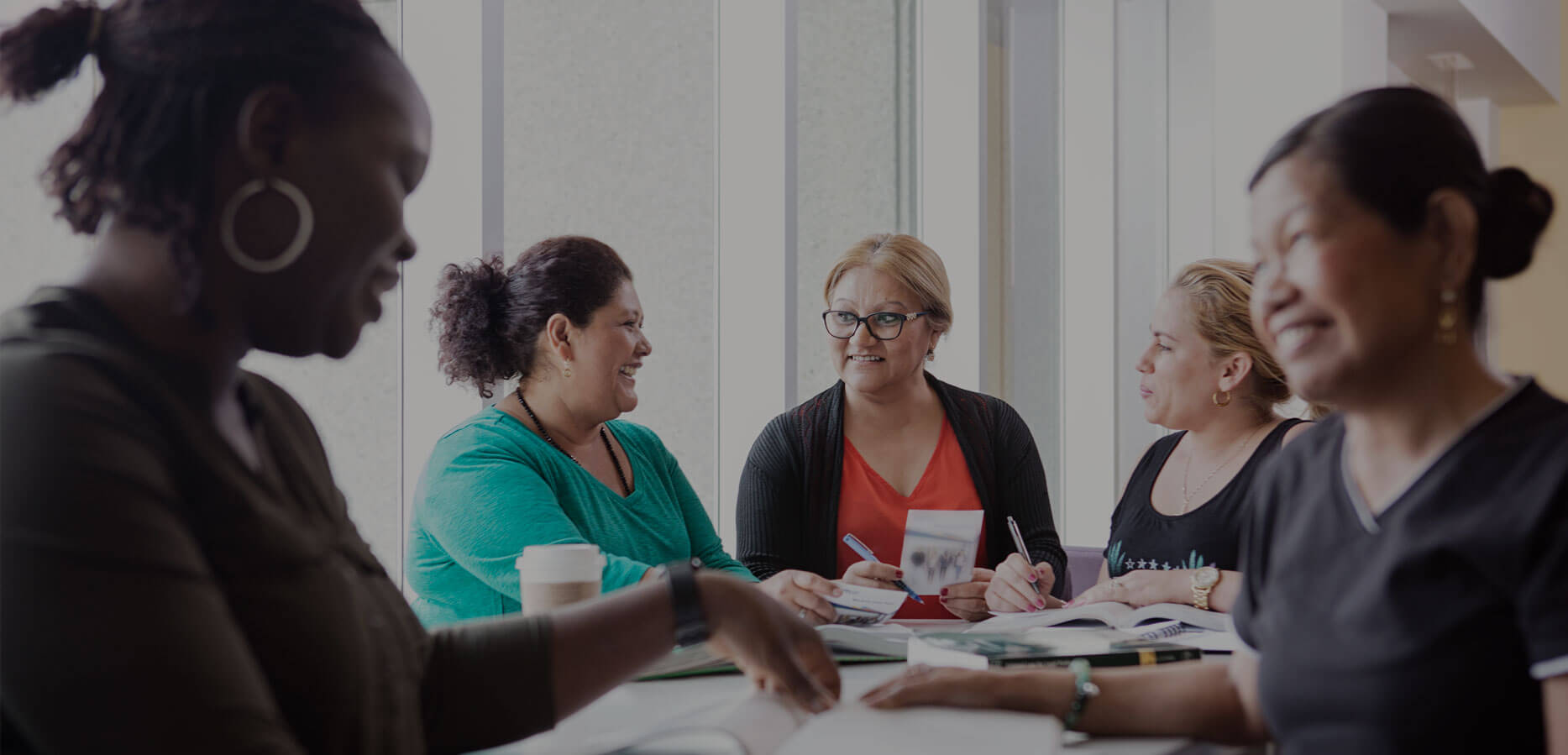 Adult basic education learners studying
