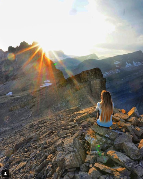 Larissa on Arthur Peak