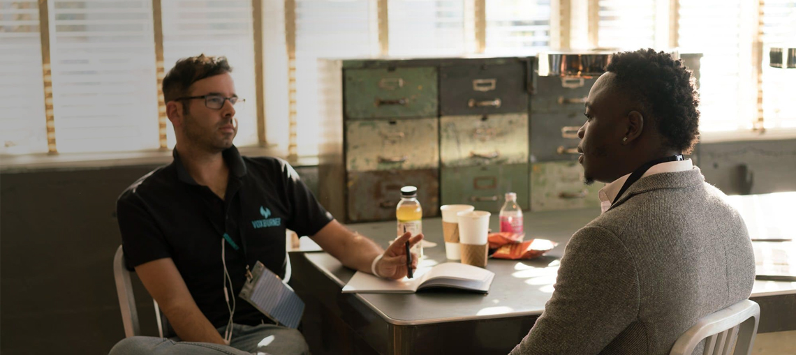 College student meeting with counsellor